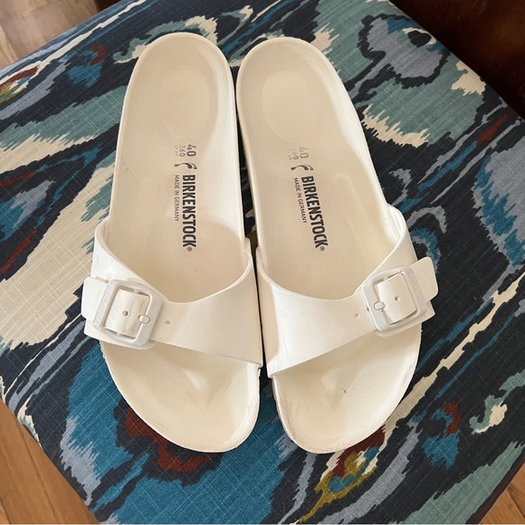 Birkenstock Shoes - Birkenstock white Madrid Eva rubber sandals